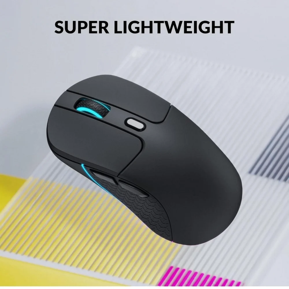 Wireless Mouse, PAW3395 Sensor with Programmable Macro Button 26,000 DPI Support
